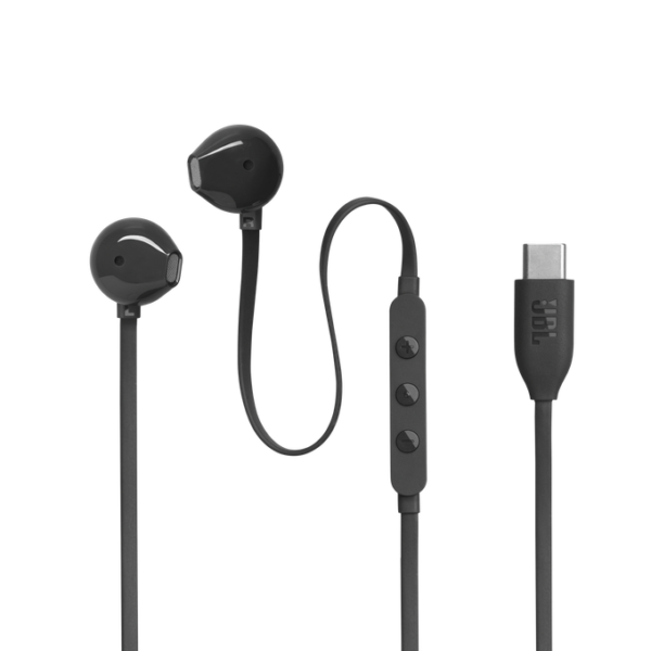 JBL Tune 305C USB-C Wired In-Ear Hi-Res Headphones – Black