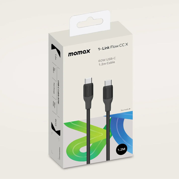 1 - Link Flow CC X 60W USB - C Cable (1.2m) كيبل شحن - Eufy iraq