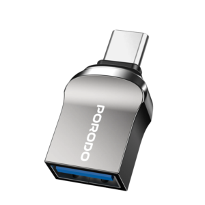 Porodo USB A to Type-C Adapter 0.12M Cable – Black