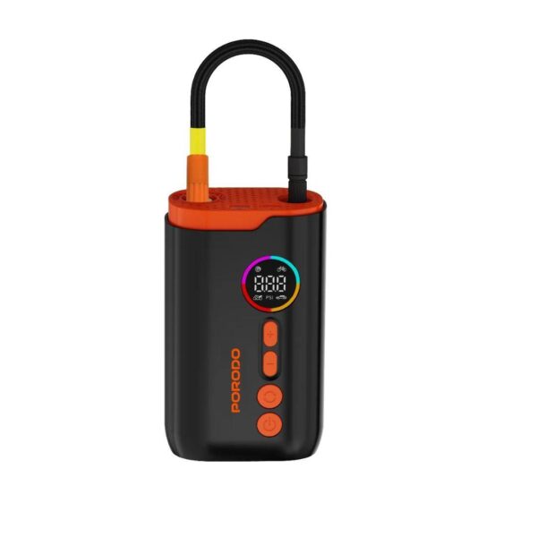 Porodo Lifestyle 55W Portable Tire Inflator 150 PSI with 4 Modes and Digital Display منفاخ اطارات