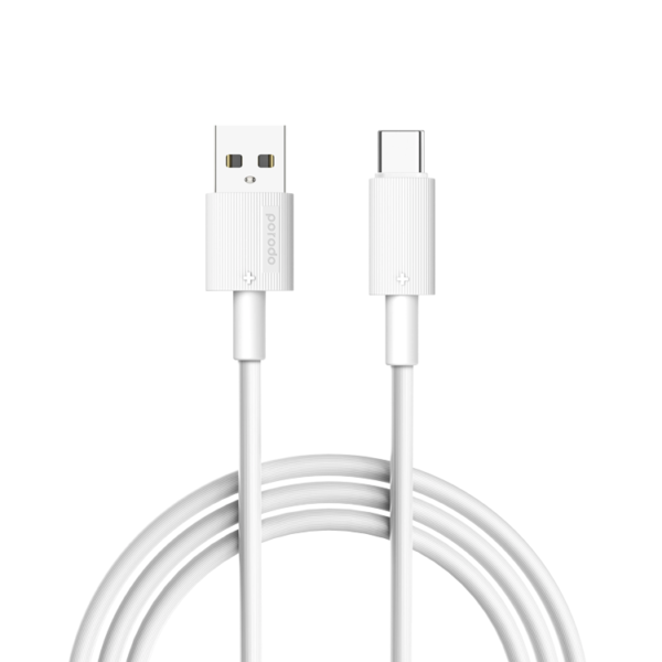 Porodo USB A to C PVC Cable 3m – White