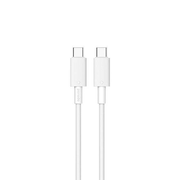 Porodo Type-C to C PVC Cable 1.2m – White