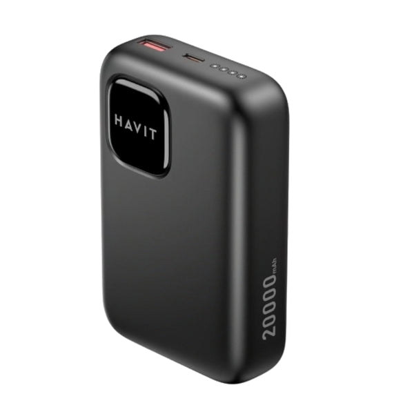 شاحن الطوارئ Havit PB34 ( 20,000mAh ,  22.5W ) سعة ضخمة واحتياطية:  20,000mAh  وشحن سريع لـ 3 أجهزة في وقت واحد
