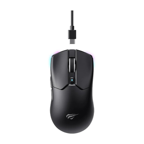 ماوس الألعاب Havit MS974WB اللاسلكي (Tri-Mode) خفيف الوزن ( 63g )،  3  أوضاع اتصال، ودقة تصل إلى  12,000DPI