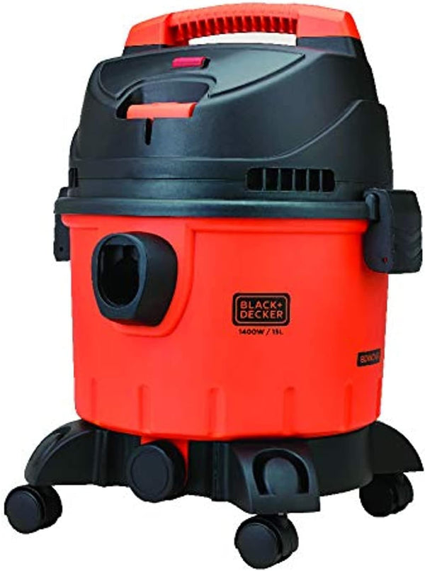 Black & Decker 1200W 10 Liter Wet and Dry Tank Drum Vacuum Cleaner, Orange/Black -