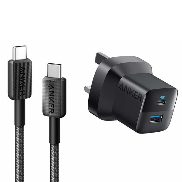 Anker 323 Charger 33W and C to C 3ft Cable Black