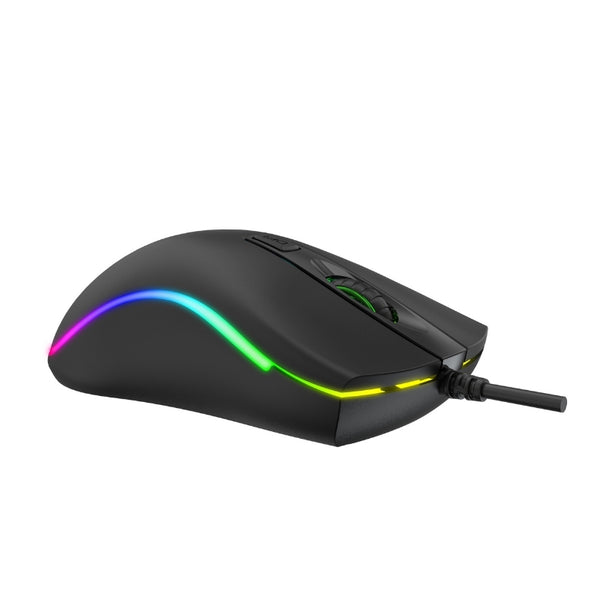 ماوس Havit MS72 USB السلكي ماوس  RGB  سلكي:  4  أزرار،  DPI  قابل للتعديل، وخيار اقتصادي للألعاب الخفيفة