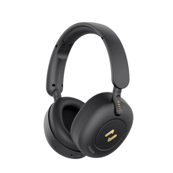 سماعة Havit H655BT PRO اللاسلكية إلغاء ضوضاء هجين،  80  ساعة تشغيل، وتوافق  Hi-Res