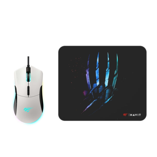 طقم ماوس باد وماوس Havit MS1037CM السلكي (RGB) تحكم دقيق ( 7200DPI ) وحصيرة ألعاب مخصصة في حزمة واحدة