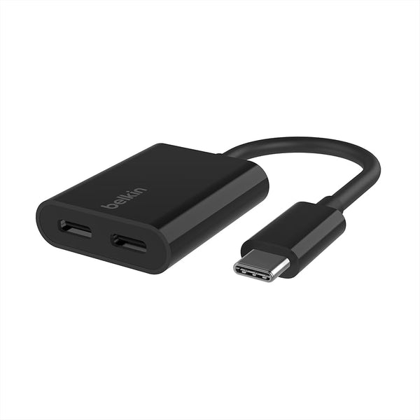 Belkin RockStar USB-C Audio + Charge Adapter, Headphone Adapter w/ USB-C 60W Power Delivery Fast Charging