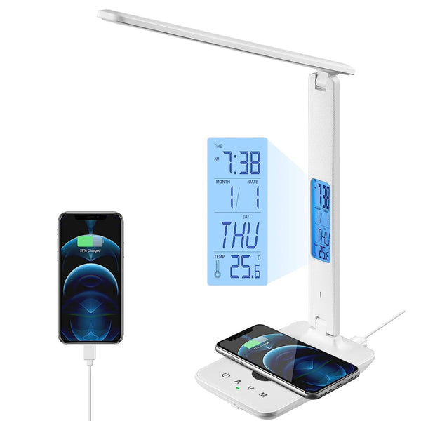 Yesido Desk Lamp with Wireless Charger and LCD Function DS20