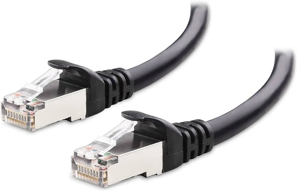 Cable Matters Snagless Cat 6a, Cat6a (SSTP, SFTP) Shielded Ethernet Cable in Black 15m كيبل انترنت من بيلكن بطول 15 متر بضمان سنه