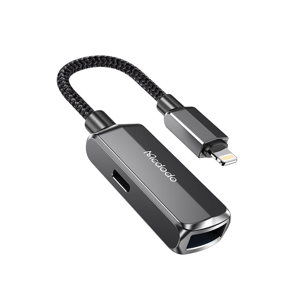 Mcdodo 234 OTG 2 in 1 Convertor (Lightning to USB-A 3.0 + Lightning) توصالة بمنفذ ايفون