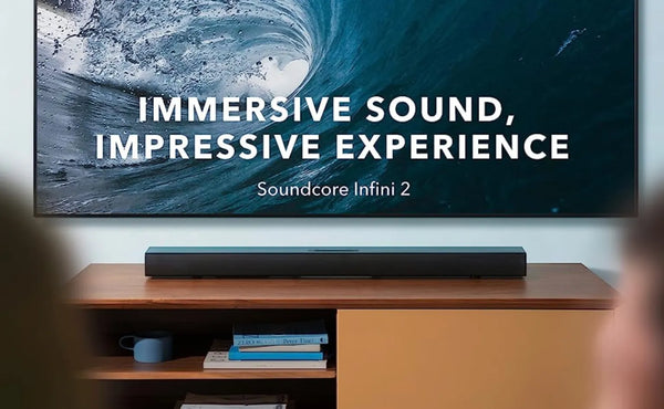 Soundcore Infini 2 Soundbar Support 2.1ch 120W HDMI ARC Bluetooth Subwoofer BassUp  سبيكر التلفاز السينمائي