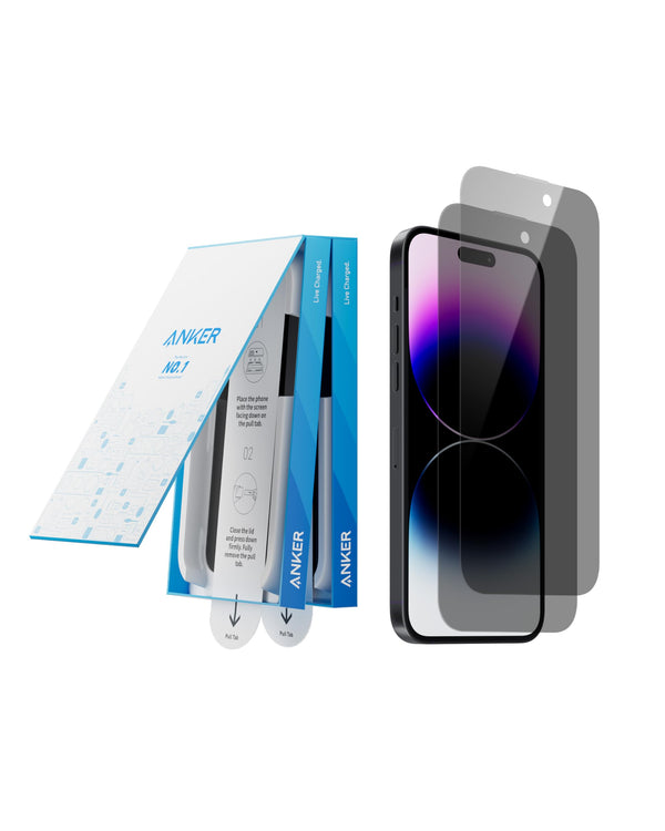 Anker 2 Pack for iPhone 16 Pro Max Privacy Screen Protector