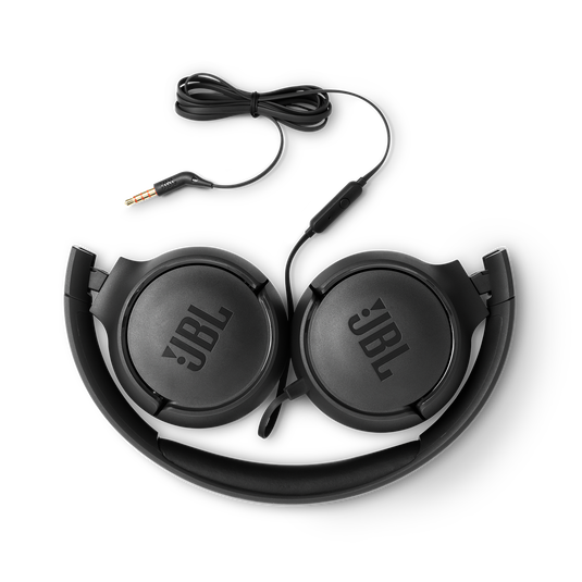 JBL T500 Wired On-Ear Headphones – Black