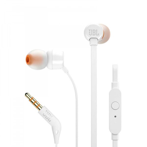 JBL T110 In-Ear Headphones – White