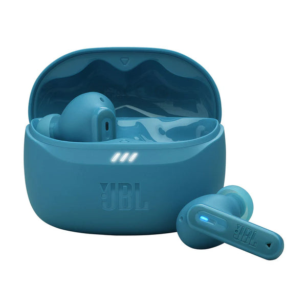 سماعات JBL Tune Beam 2 اللاسلكية ( TrueWirelessEarbuds ) إلغاء ضوضاء متكيف، صوت  JBLPureBass ، وعمر بطارية إجمالي  48  ساعة