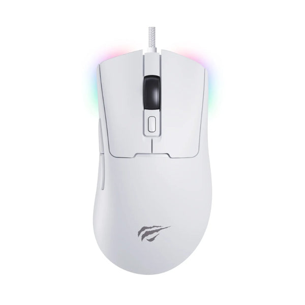 ماوس الألعاب Havit MS966 السلكي (RGB) دقة  12,000DPI ، خفيف الوزن  80g ، وتصميم مريح لليد اليمنى