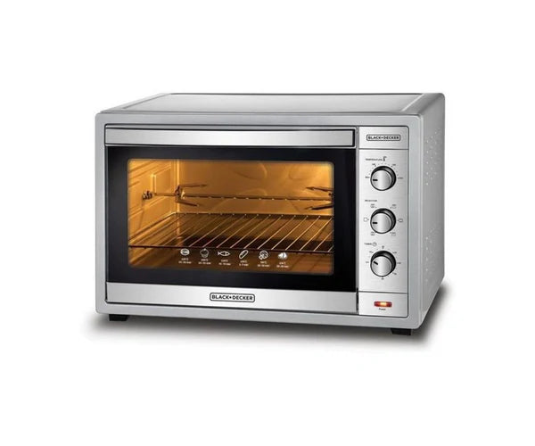 BLACK+DECKER 62L Toaster Oven with Rotisserie & Double Glass Door