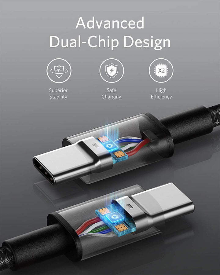 Anker 333 USB - C to USB - C Cable 100W Braided 3.3ft - Eufy iraq