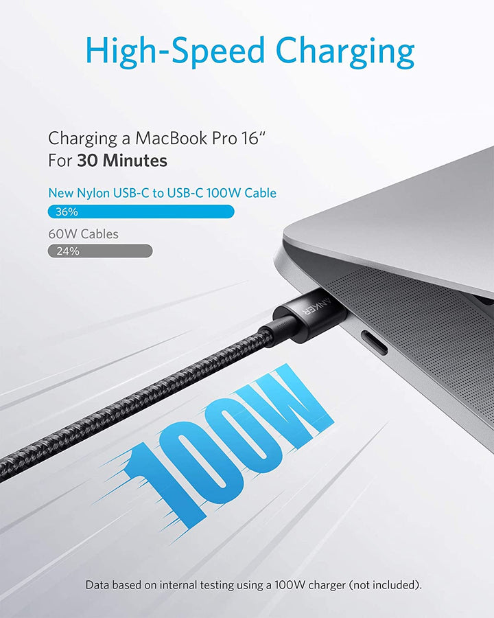 Anker 333 USB - C to USB - C Cable 100W Braided 3.3ft - Eufy iraq