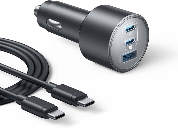 Anker Car Charger 3 - Ports 167.5W with 3.3ft USB - C Cable - Eufy iraq