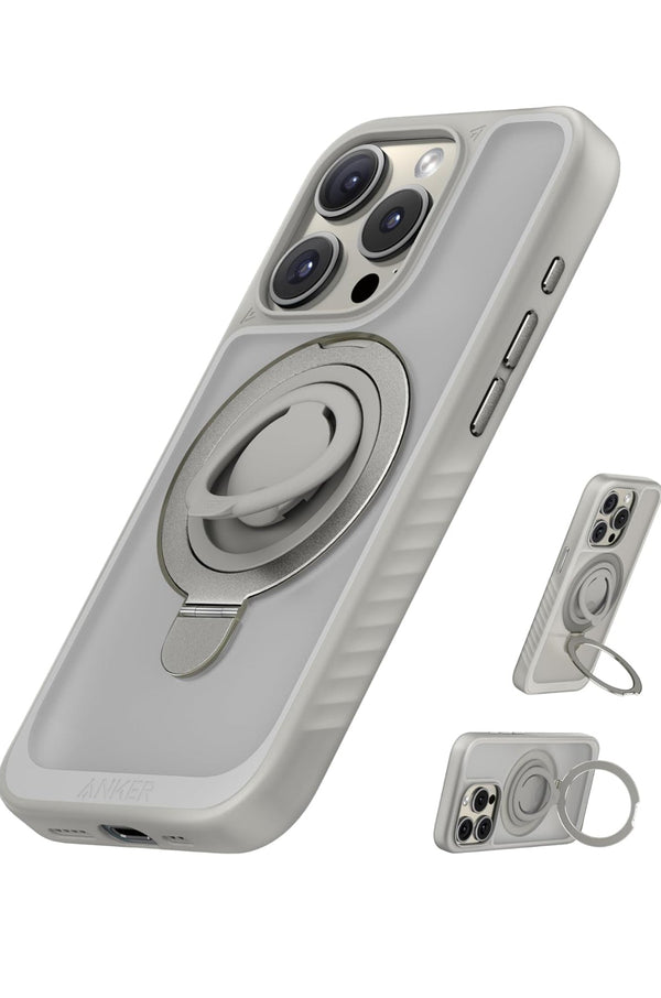 Anker MagGo Magnetic Case with 360° Soft Silicone Ring Stand for iPhone 16 Pro Max - Eufy iraq