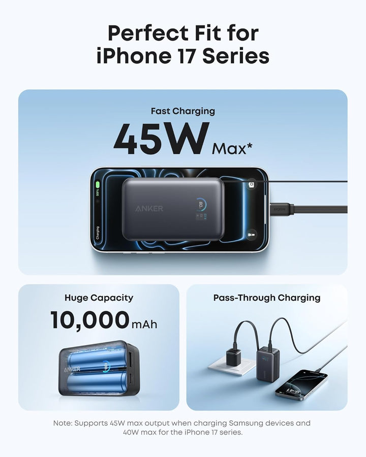 Anker Nano Power Bank 10000 mAh 45W with USB - C cable - Eufy iraq