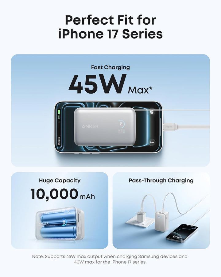 Anker Nano Power Bank 10000 mAh 45W with USB - C cable - Eufy iraq