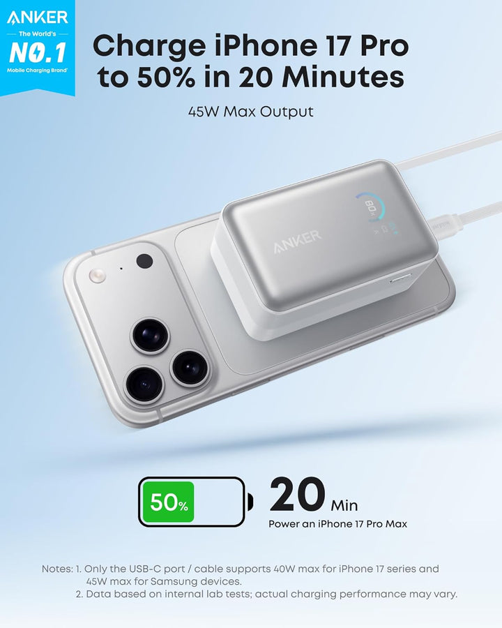 Anker Nano Power Bank 10000 mAh 45W with USB - C cable - Eufy iraq