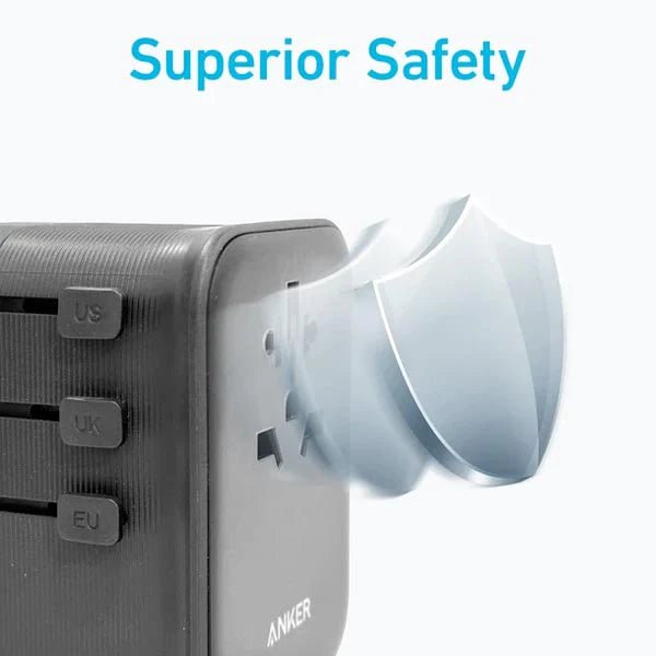 Anker Nano Travel Adapter 4 - in - 1 65W GaN Black - Eufy iraq