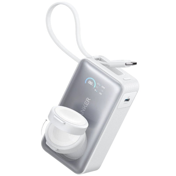 Anker Powercore Nano 10000Mah Pd 30W Built - In Usb - C Cable & Apple Watch Charger Black - Eufy iraq