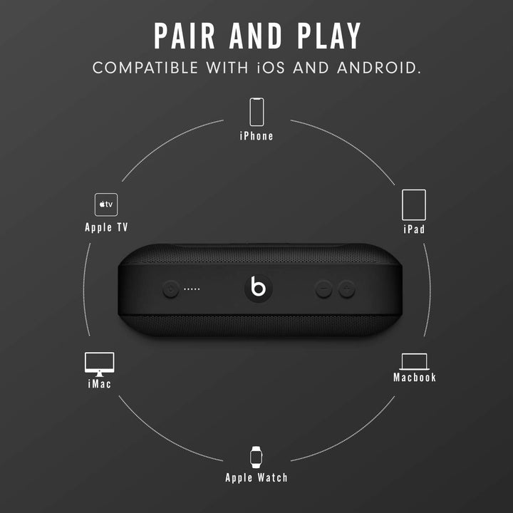 Beats Pill+ Portable Wireless Speaker - Stereo Bluetooth, 12 Hours of Listening Time, Microphone for Phone Calls - Black - Eufy iraq