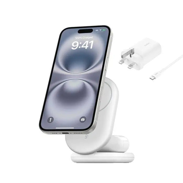 Belkin BoostCharge 2 - in - 1 Magnetic Foldable Wireless Charger with Qi2 15W - Eufy iraq