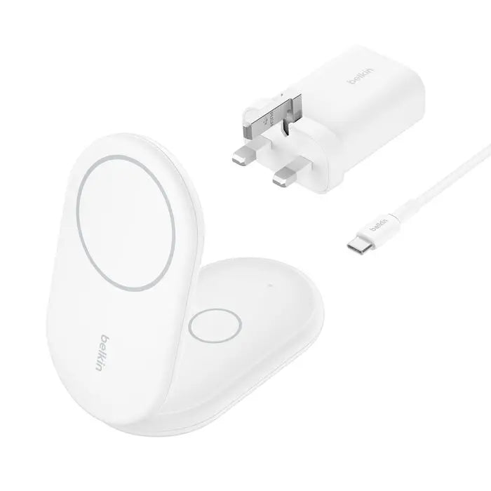 Belkin BoostCharge 2 - in - 1 Magnetic Foldable Wireless Charger with Qi2 15W - Eufy iraq