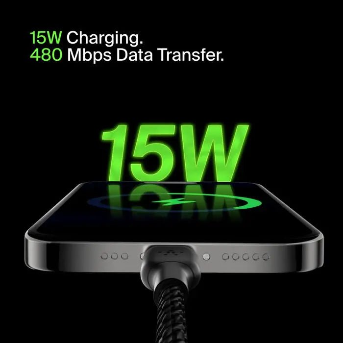 Belkin BoostCharge Braided USB - C to USB - A Cable (3m / 9.8ft, Black) - Eufy iraq