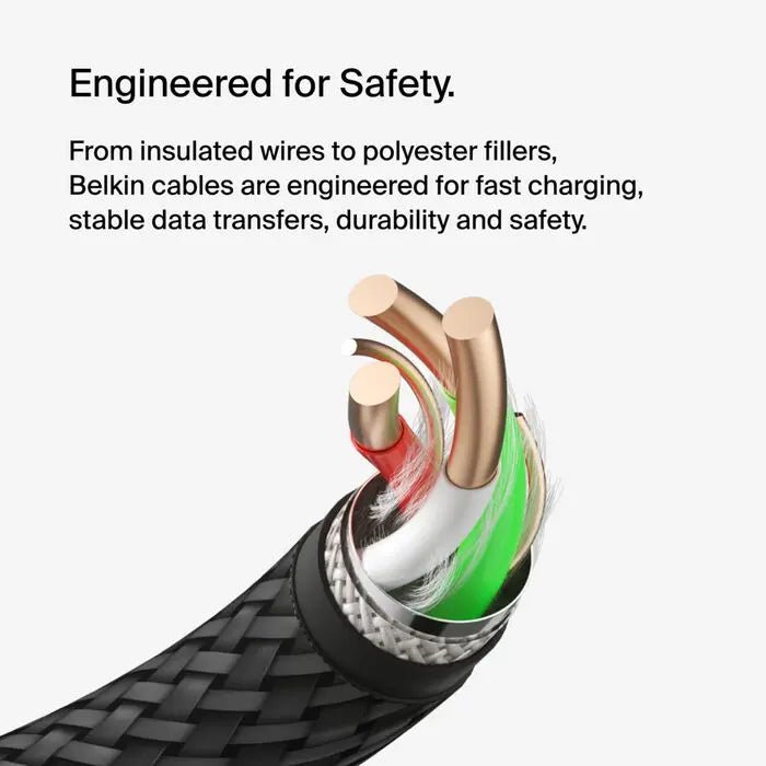 Belkin BoostCharge Braided USB - C to USB - A Cable (3m / 9.8ft, Black) - Eufy iraq