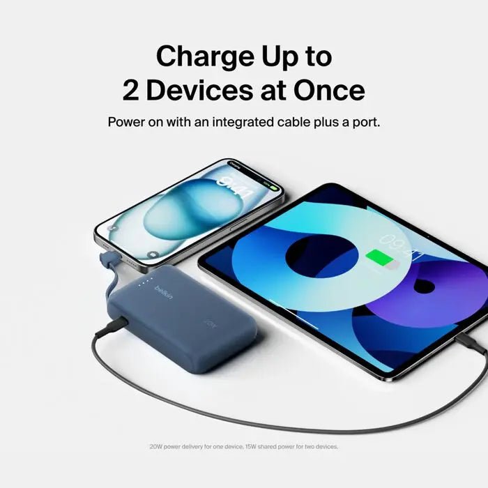 Belkin BoostCharge Power Bank 10K with Integrated Cable - Eufy iraq