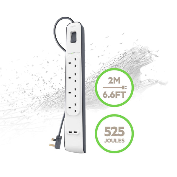 BELKIN SURGE PLUS 2M 12W 4AC - Eufy iraq