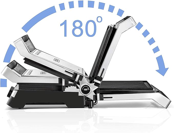 BLACK &amp; DECKER Family Health Grill with 180° Hinge, 2000W,&nbsp; Black/Silver - Eufy iraq