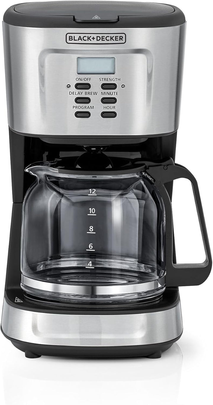 BLACK & DECKER 12 - Cup Coffee Maker, 900W, 24 - Hour – Black - Eufy iraq