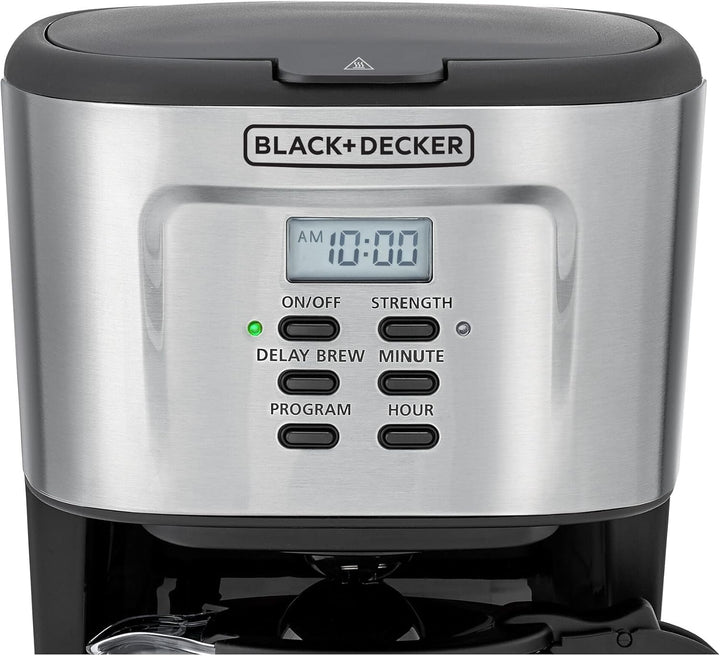 BLACK & DECKER 12 - Cup Coffee Maker, 900W, 24 - Hour – Black - Eufy iraq