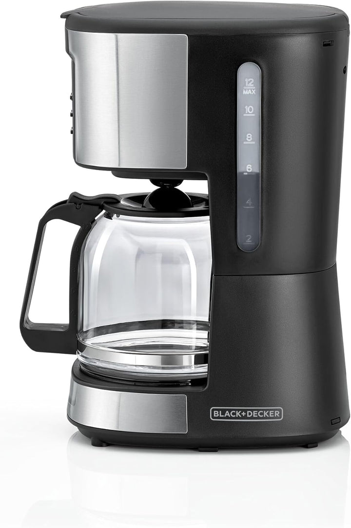 BLACK & DECKER 12 - Cup Coffee Maker, 900W, 24 - Hour – Black - Eufy iraq