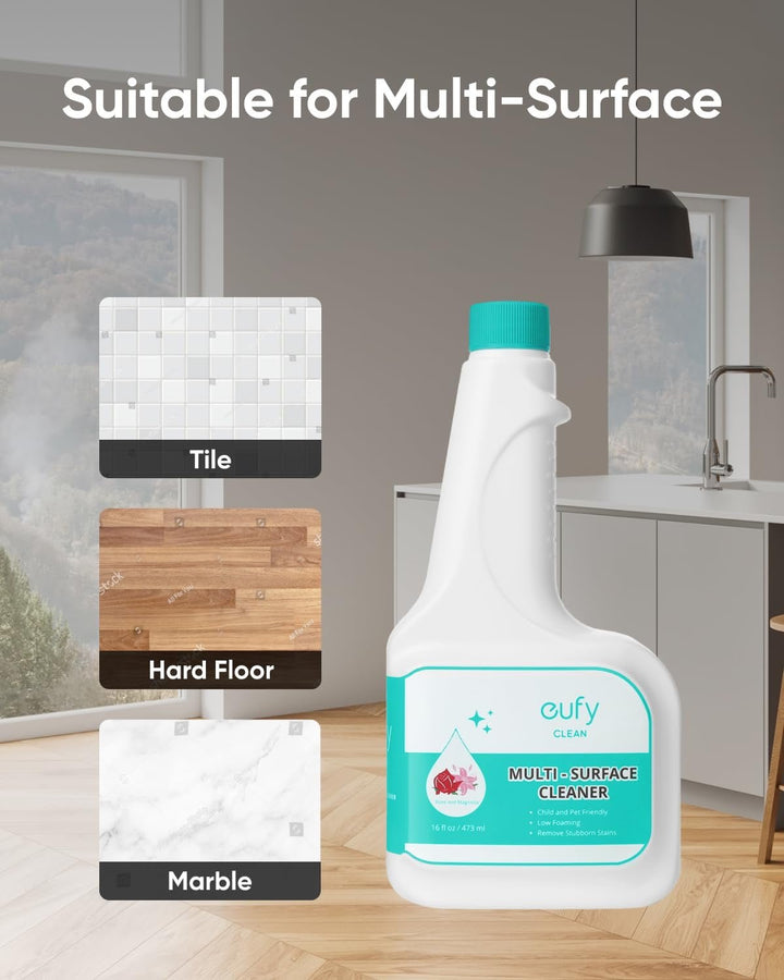 eufy RoboVac Hard Floor Cleaning Solution (2Bottle), Dilution Ratio 1:200, 473 ml, Floor Cleaner - Eufy iraq