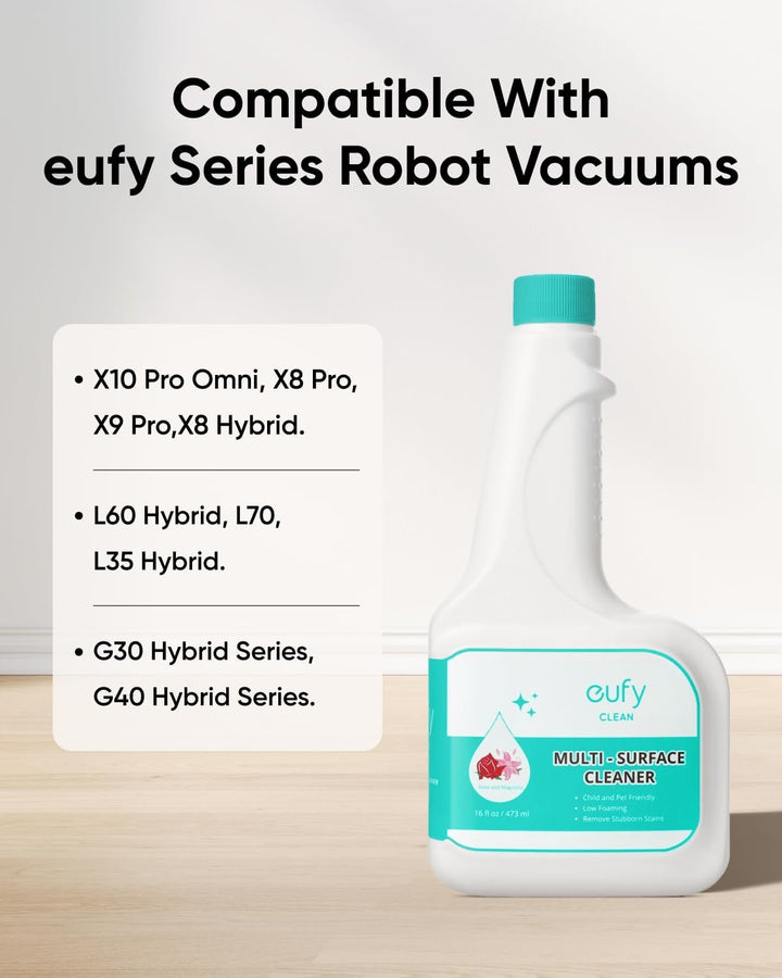 eufy RoboVac Hard Floor Cleaning Solution (2Bottle), Dilution Ratio 1:200, 473 ml, Floor Cleaner - Eufy iraq
