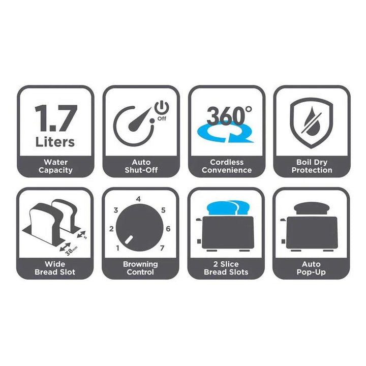 غلاية+محمصة من بلاك اند ديكر (Black&Decker) - الموديل MBF90 - B5 - Eufy iraq