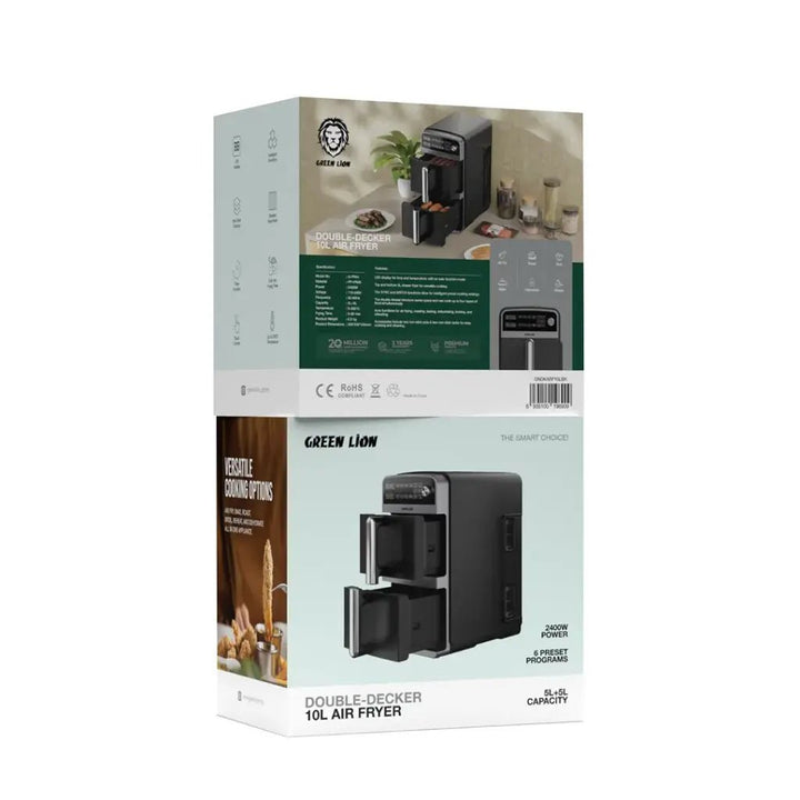 Green Lion 10L Double - Decker Air Fryer - Black - Eufy iraq