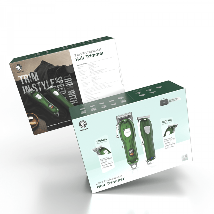 Green Lion 2 In 1 Professional Hair Trimmer - Dark Green - Eufy iraq