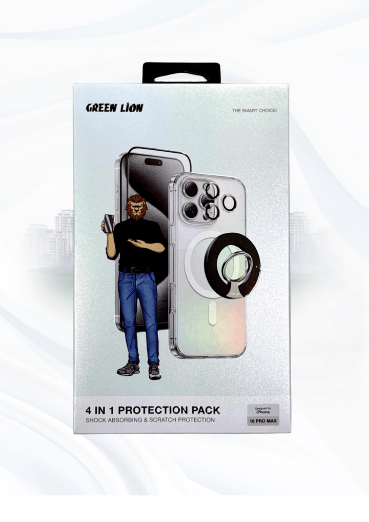 Green Lion 4 In 1 Protection Pack iPhone 16 Pro Max Clear - Eufy iraq